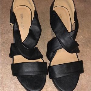 Nine West Black Wedges